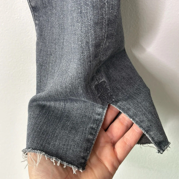 AG Adriano Goldschmied Gray Prima Cigarette Ankle Raw Split Hem Jean Size 27 - Picture 5 of 13